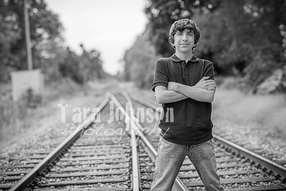 Corbin Gibson @ Highland Depot Tracks - BW - TJP (13 of 43)