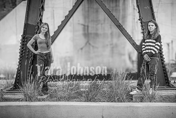 Cambron Twins @ Central Park - BW - TJP (20 of 26)