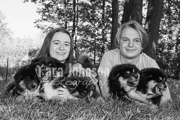 Bryde Family & Finish Lapphund Pups - BW - TJP (52 of 60)