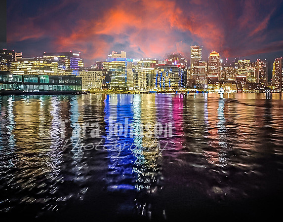 Boston Harbor - Pano with Sky