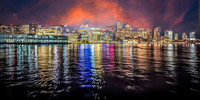 Boston Harbor - 12x24 with Sky