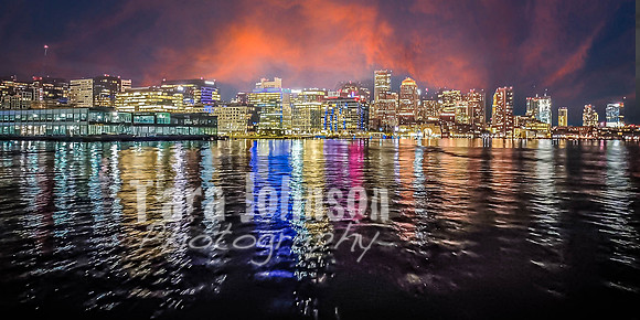 Boston Harbor - 12x24 with Sky