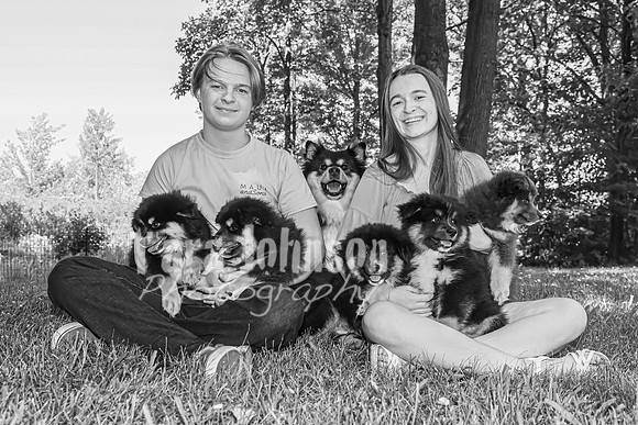 Bryde Family & Finish Lapphund Pups - BW - TJP (35 of 60)