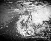 C. Chamberlain - Surfing - BW