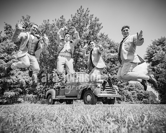 Brendan and Alexa - Groomsmen - BW - TJP (2 of 3)