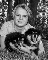 Bryde Family & Finish Lapphund Pups - BW - TJP (47 of 60)