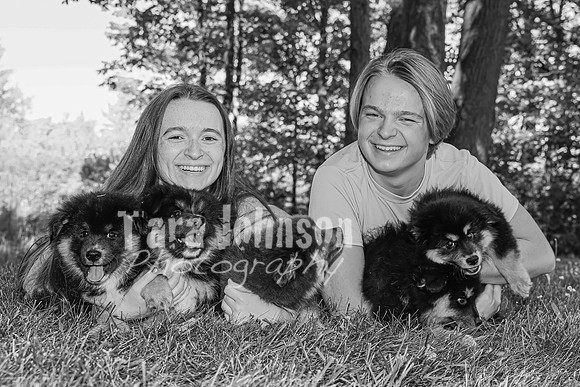 Bryde Family & Finish Lapphund Pups - BW - TJP (50 of 60)