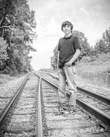 Corbin Gibson @ Highland Depot Tracks - BW - TJP (8 of 43)