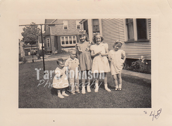 1948 Linda & Cousins Judy, Larry, Mary Kay & Joan