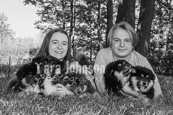 Bryde Family & Finish Lapphund Pups - BW - TJP (51 of 60)