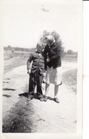 1946 Roger with Grandma Grace Cross