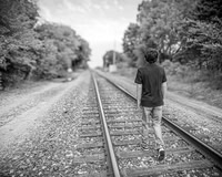 Corbin Gibson @ Highland Depot Tracks - BW - TJP (2 of 43)