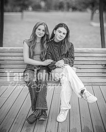 Cambron Twins @ Central Park - BW - TJP (1 of 26)