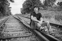 C. Gibson @ Highland Depot Tracks - BW