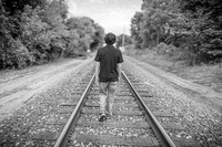 Corbin Gibson @ Highland Depot Tracks - BW - TJP (1 of 43)