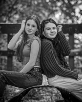 Cambron Twins @ Central Park - BW
