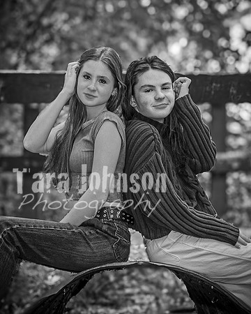 Cambron Twins @ Central Park - BW - TJP (12 of 26)